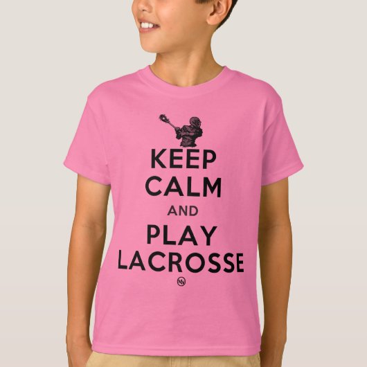 Houd kalm en speel Lacrosse T-shirt (Voorkant)