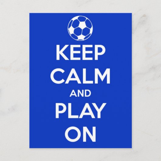 Houd kalm en speel op Briefkaart (Voorkant)