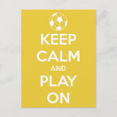 Houd kalm en speel op Geel Briefkaart (Voorkant)
