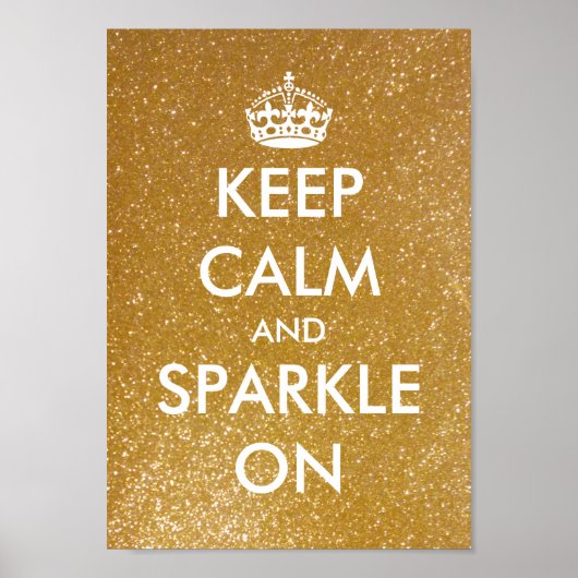 Houd kalm en speel op gouden posters. poster (Voorkant)