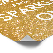 Houd kalm en speel op gouden posters. poster (Hoek)