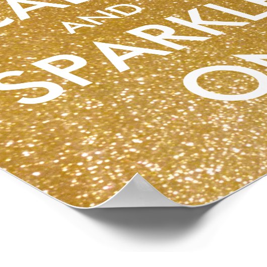 Houd kalm en speel op gouden posters. poster (Hoek)