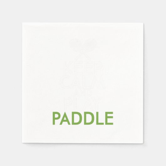 Houd kalm en speel peddel servet (Voorkant)