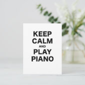 Houd Kalm en speel Piano Briefkaart (Staand voorkant)