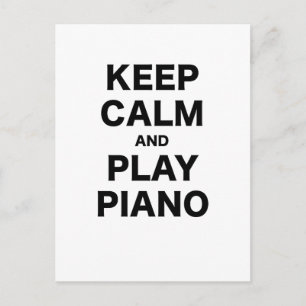 Houd Kalm en speel Piano Briefkaart