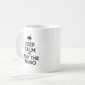 Houd kalm en speel piano koffiemok (Voorkant links)