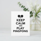 Houd kalm en speel Ping Pong Briefkaart (Staand voorkant)