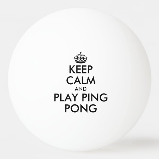 Houd kalm en speel pingelt pongtafeltennisballen pingpongbal (Voorkant)