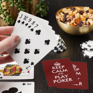 Houd kalm en speel poker grappige speelkaarten