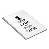 Houd kalm en speel schaaknotitieboek met regels notitieboek (Rechterzijde)