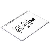 Houd kalm en speel schaaknotitieboek met regels notitieboek (Linkerzijde)