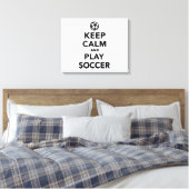 Houd kalm en speel Soccer Canvas Afdruk (Insitu (Slaapkamer))