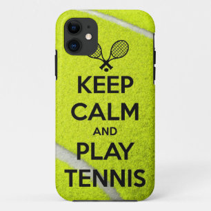Houd kalm en speel tennissport iPhone 11 hoesje
