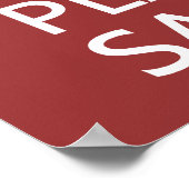 Houd kalm en speel veilig aangepast poster (Hoek)