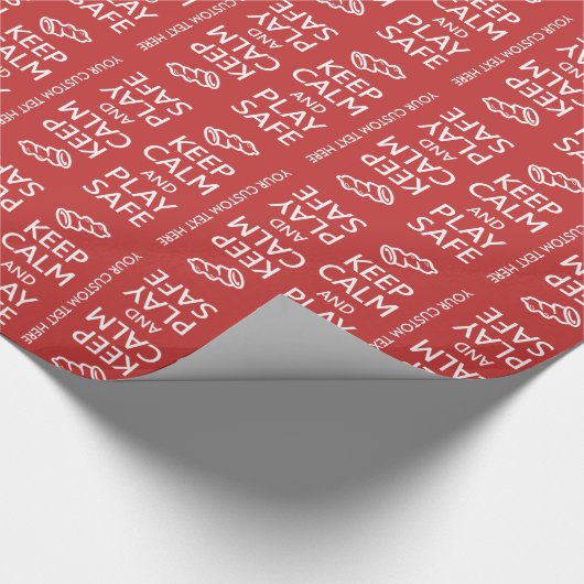 Houd kalm en speel Veilig aangepast verpakkingspap Cadeaupapier (Hoek)