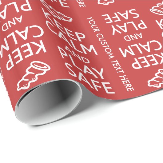 Houd kalm en speel Veilig aangepast verpakkingspap Cadeaupapier (Rol Hoek)