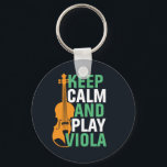 Houd kalm en speel Viola  Violist Sleutelhanger<br><div class="desc">retro orchestra muziekventilatorontwerp voor wie een snaarmuziekinstrument speelt in een muziekband of symfonie. Koel klassieke muziekliefhebbers voor violist,  violist,  muzikant en kunstenaar. Ideaal voor vioolleraar,  orkestfan en mensen die graag viool spelen of gewoon van muziek houden. Geweldig souvenir,  kerstcadeau en verjaardagscadeau voor familie en vrienden.</div>