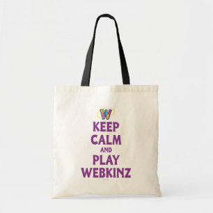 Houd Kalm en speel Webkinz Tote Bag