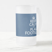 Houd kalm en Spel Football (Amerikaans Football) Matglas Bierpul (Voorkant rechts)