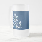 Houd kalm en Spel Football (Amerikaans Football) Matglas Bierpul (Voorkant links)