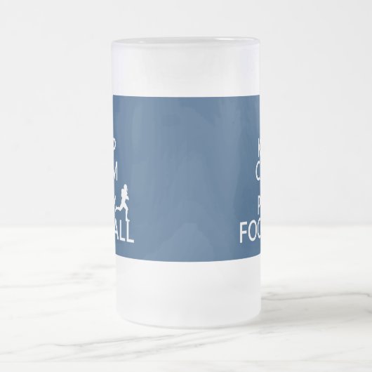 Houd kalm en Spel Football (Amerikaans Football) Matglas Bierpul (Center)