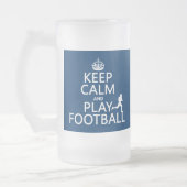 Houd kalm en Spel Football (Amerikaans Football) Matglas Bierpul (Links)