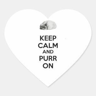 Houd kalm en Spint op de slaapkast van de ketch Hart Sticker