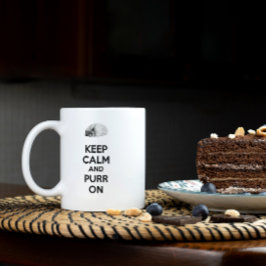 Houd kalm en Spint op de slaapkast van de ketch Koffiemok