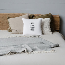 Houd kalm en Spint op de slaapkast van de ketch Kussen