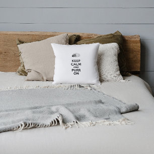 Houd kalm en Spint op de slaapkast van de ketch Kussen