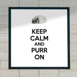 Houd kalm en Spint op de slaapkast van de ketch Poster