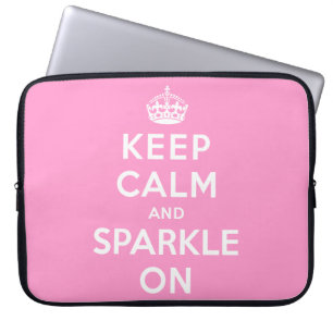 Houd kalm en spleet aan laptop sleeve