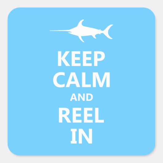Houd kalm en spoel binnen vierkante sticker (Voorkant)