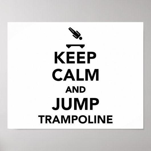Houd kalm en spring trampoline poster (Voorkant)