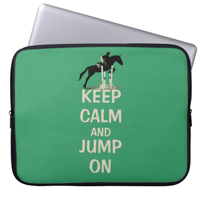 Houd kalm en sprint op laptoptas laptop sleeve (Voorkant)