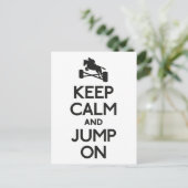 Houd kalm en sprong briefkaart (Staand voorkant)