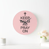 Houd kalm en spuit aan wandklok (Huis)