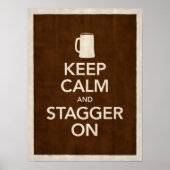 Houd kalm en stagger op Poster (Voorkant)