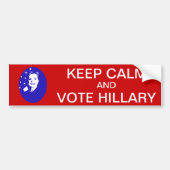 Houd kalm en Stem Hillary Bumpersticker (Voorkant)