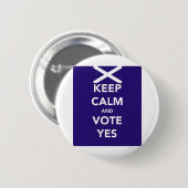 Houd kalm en stem ja ronde button 5,7 cm (Voorkant /achterkant)