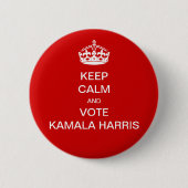 Houd kalm en stem Kamala Harris Ronde Button 5,7 Cm (Voorkant)