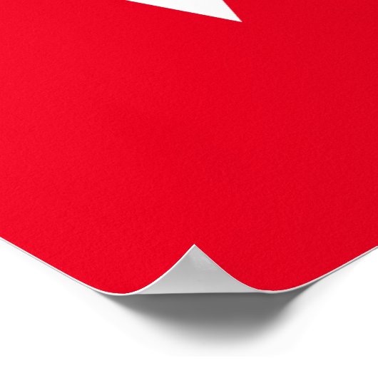 "Houd kalm en stem" wit, rood Poster (Hoek)