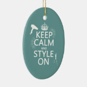 Houd kalm en Stijl aan (om het even welke achtergr Keramisch Ornament (Rechts)