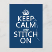 Houd kalm en Stitch aan (alle kleuren) Briefkaart (Voorkant)