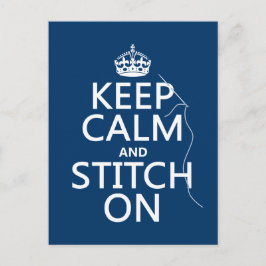 Houd kalm en Stitch aan (alle kleuren) Briefkaart