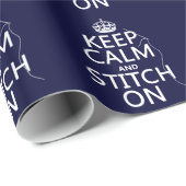 Houd kalm en Stitch aan (alle kleuren) Cadeaupapier (Rol Hoek)