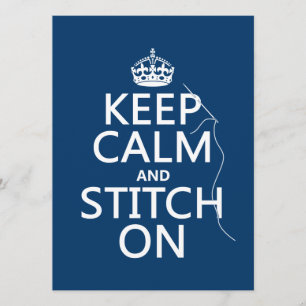 Houd kalm en Stitch aan (alle kleuren) Kaart