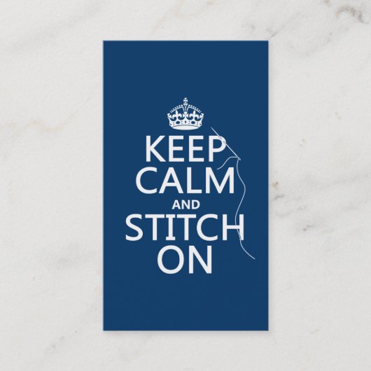 Houd kalm en Stitch aan (alle kleuren) Visitekaartje (Voorkant)