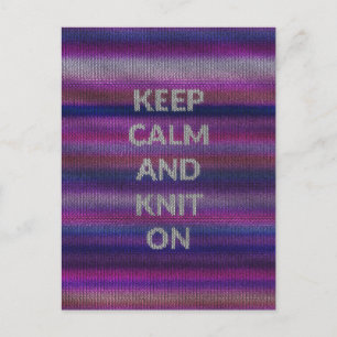 Houd kalm en stop aan briefkaart