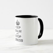 Houd kalm en STOP STRESS - gepersonaliseerde tekst Mok (Voorkant rechts)